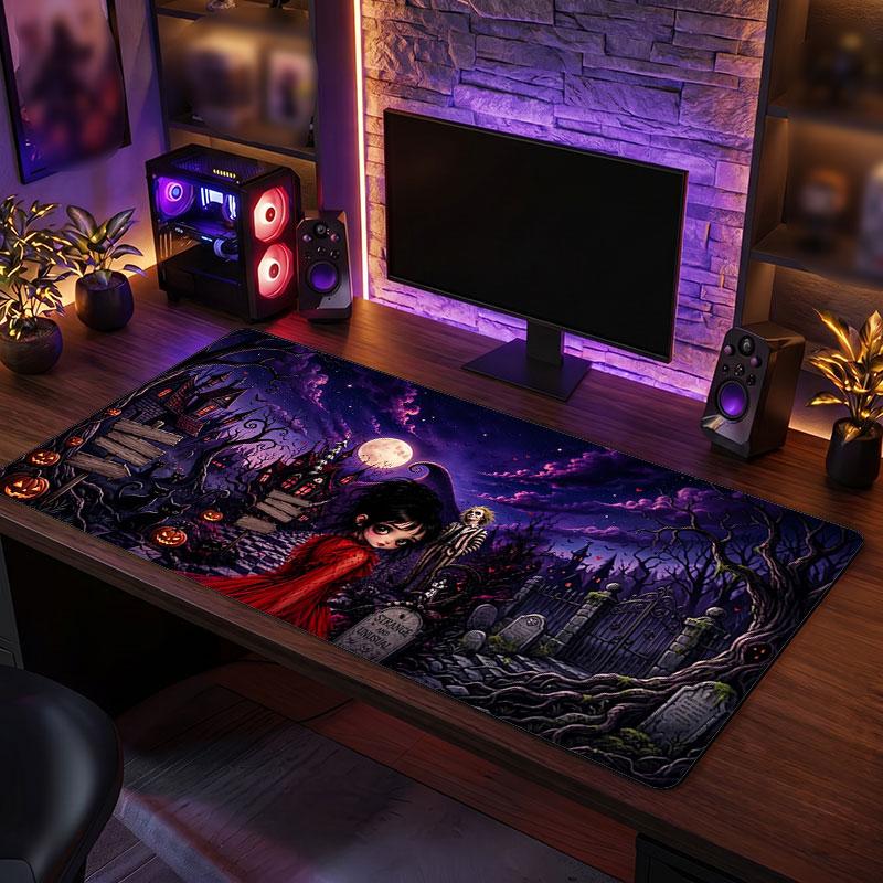 Big Mouse PadBeetlejuice Lydia Deetz Extended Soft Desk Mat Gaming Office Computer Table Decor Mat