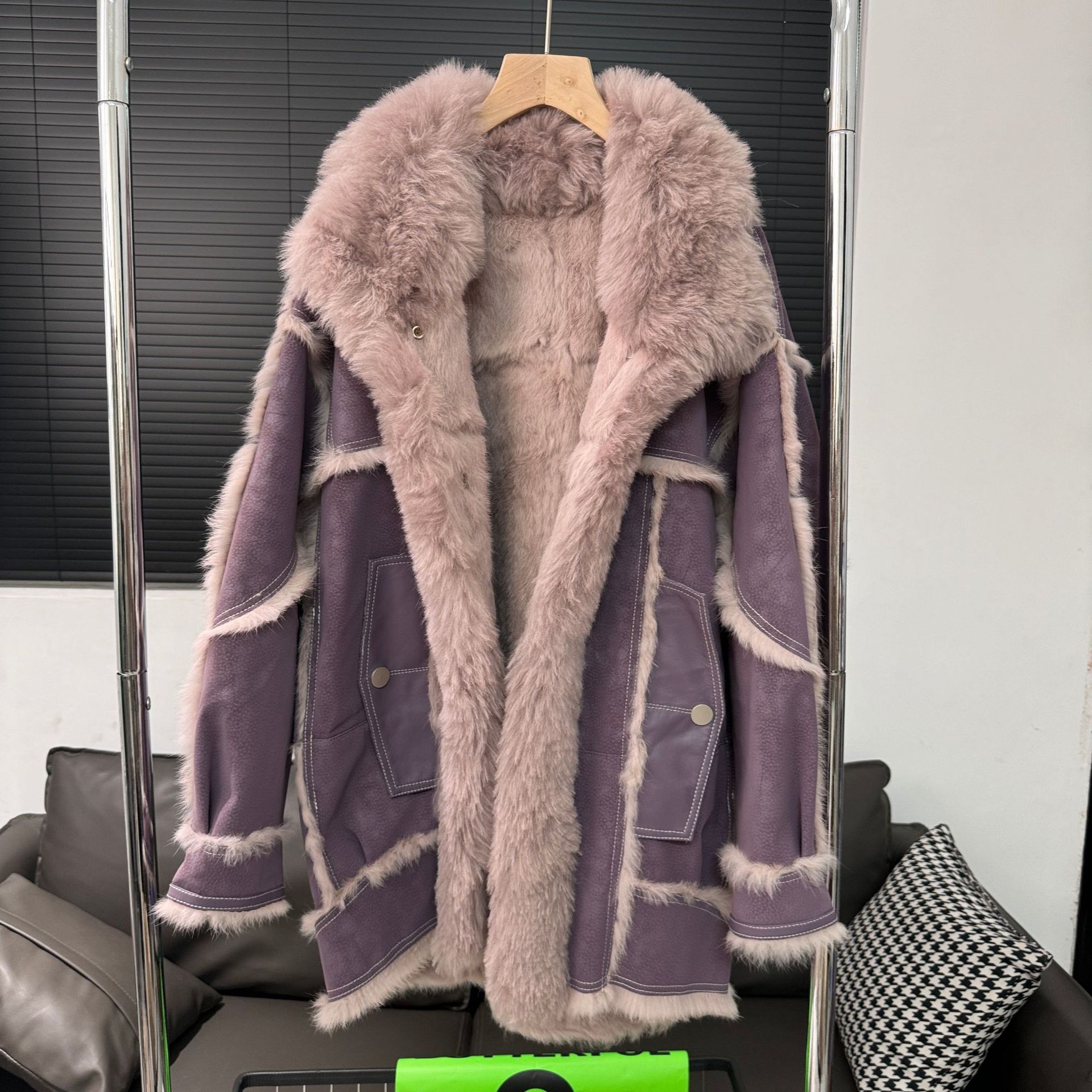 

Мех кролика, новая куртка с большим меховым воротником, меховая вставка средней и длинной длины, тонкая теплая, женская одежда большого размера XL