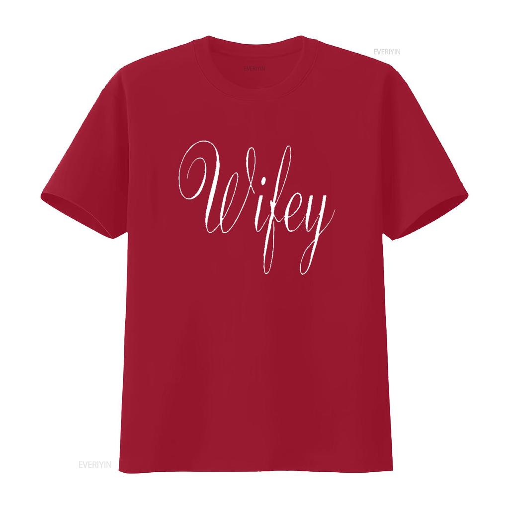 Wifey T Shirt Womens Cotton Dark Black Small vintage Washed designer clothes Soft fashion Slightly Casual graphic Versatile