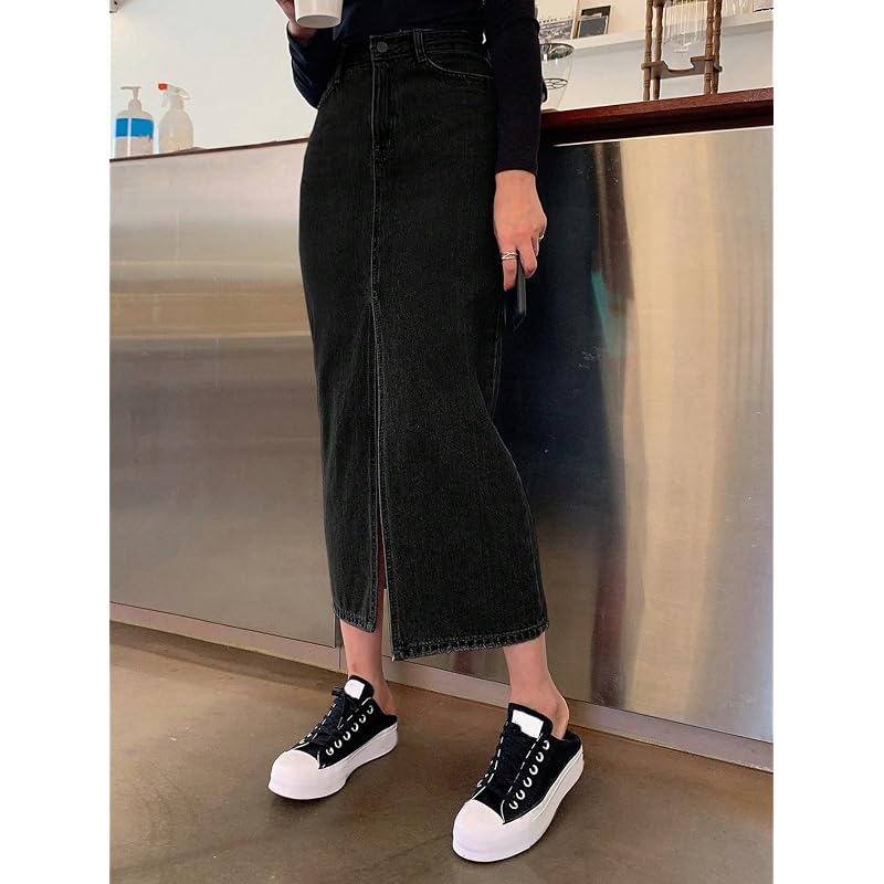KOTTY Women s Solid Western Looks Skirt L чёрный