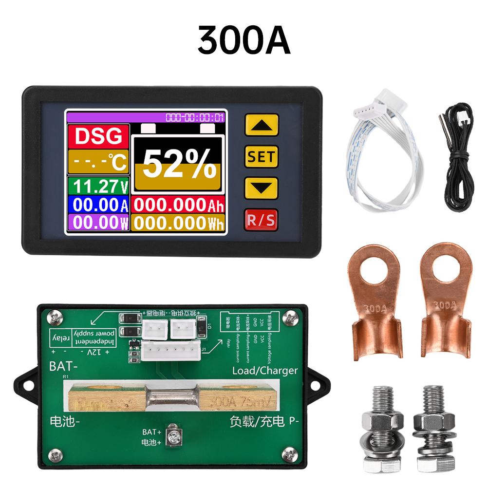 DC7-200V Digital DC Voltmeter Ammeter Battery Capacity Tester Coulomb Meter Fuel Gauge Meter Power Supply