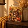 Autumn Faux Pearl Painting Kit Kit, Fall Theme Art DIY for Creative Bead Crafting Supplies Adults, Fox Pumpkin 3D Craft Set Thanksgiving Home