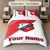 Custom Bedding Set FC Utrecht Pattern, Print Name Text 1 Duvet Cover plus 2 Pillowcases Home Textile