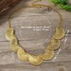 Retro Art Deco Alloy Pendant Necklace With Crescent Shape For Ladies
