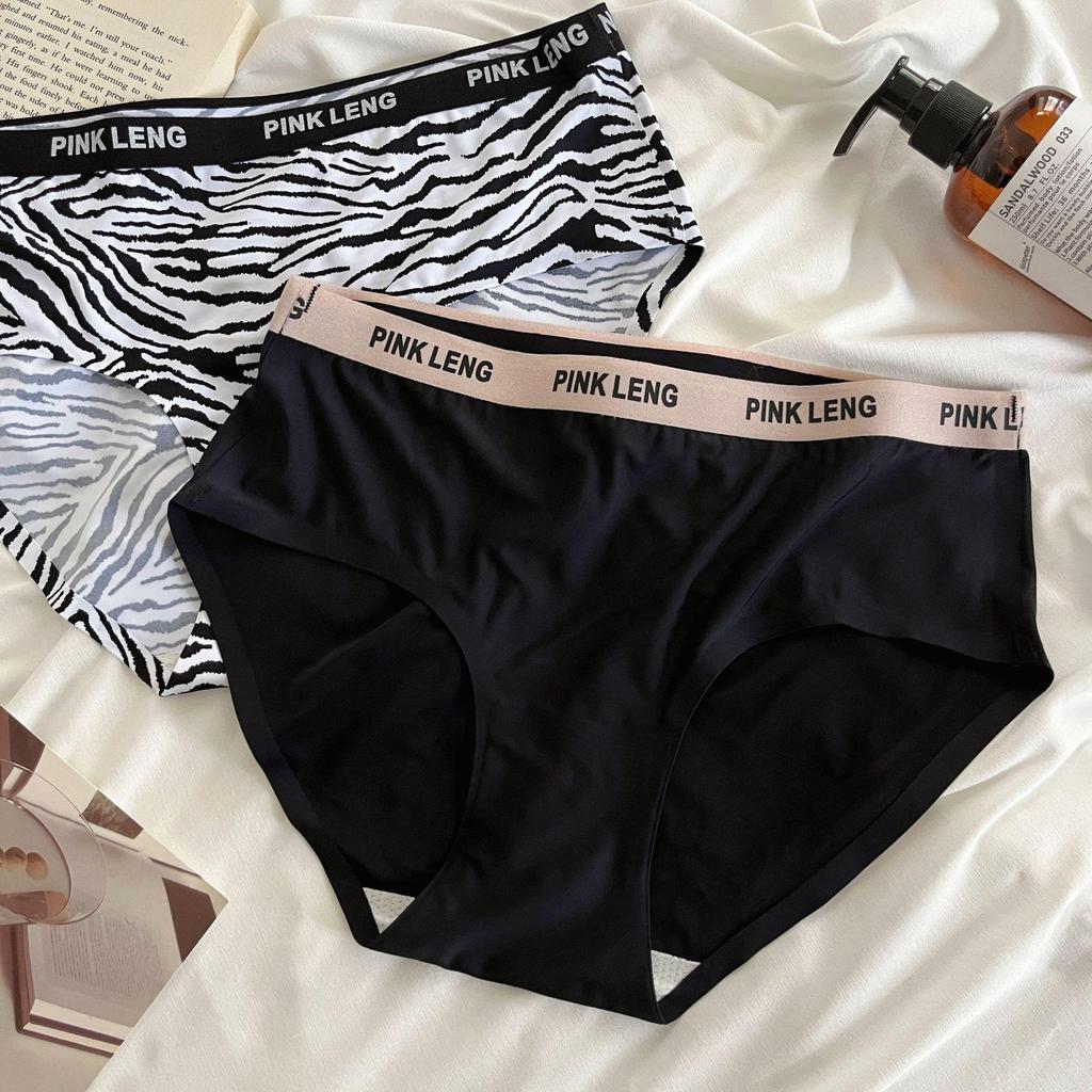 Calcinhas Sem Costura de Seda Gelo Estilo Japonês de Cintura Média - Sem Enrolar, Calcinhas Sexy de Peça Única para Mulheres