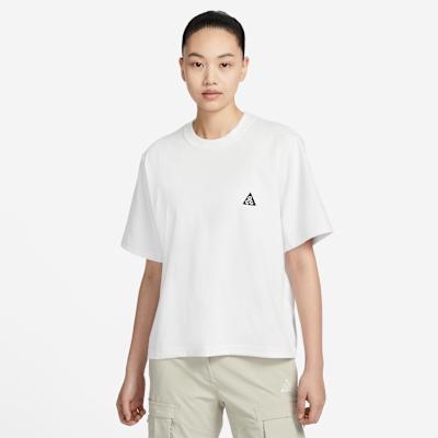 Nike ACG Drop Shoulder Sleeve T Shirt Women s Mountain Peak White M