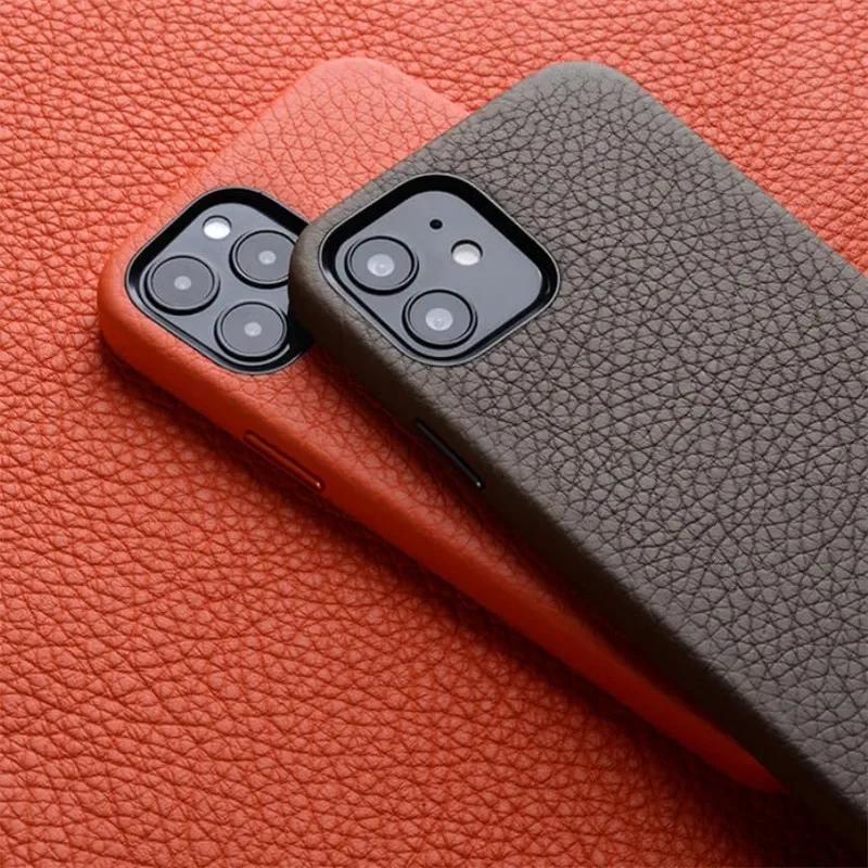 Melkco Premium Genuine Leather Case for iPhone 13 Pro Max 13Mini 12 Pro Luxury Cowhide Skin+Microfiber Inside Mobile Phone Cover