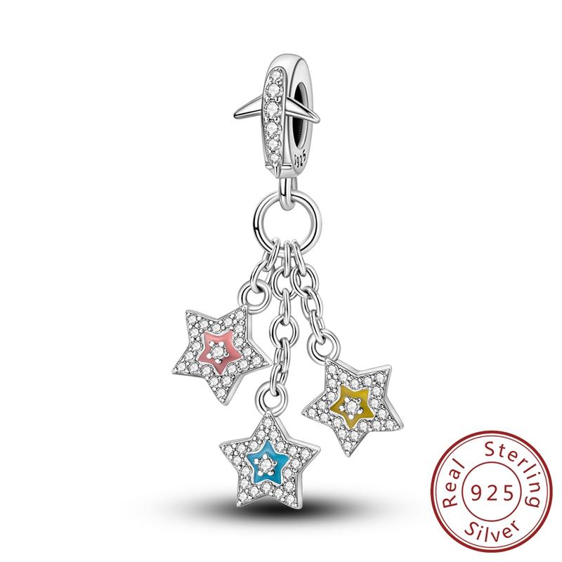 Real Copper Zircon Butterfly Travel Pendant Charms Beads Fit Original Mula Necklace Bracelet Women Jewelry