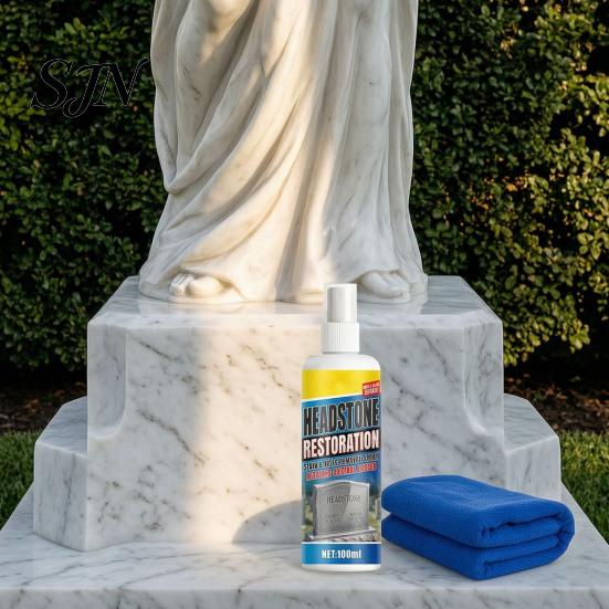 Tombstone Cleaner Headstone Restoration And Cleaning Spray, Monument for Granite Spray Marble Cemetery Memorials, Gentle Stone Care Way 50/100ml