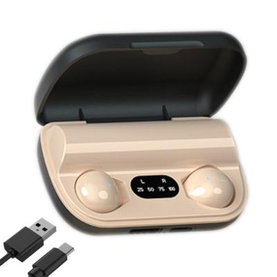 Bluetooth Wireless Earphones for Small Bluetooth Comfortable for Side Noise Long Wireless LED Comfortable for Tossing and Compatible with Ears,