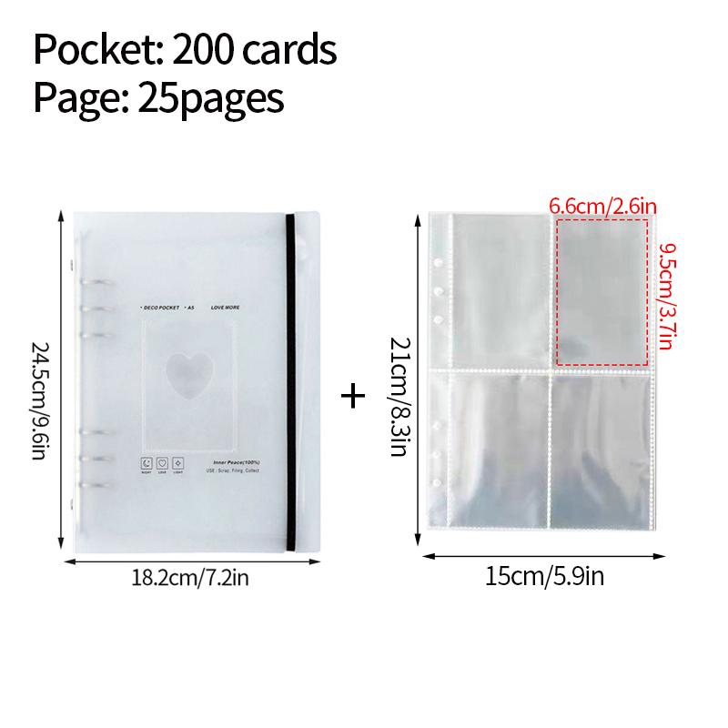 A5 A5 Kpop Binder Photocards Holder Binder Cards Collect Book Album DIY Binder Postcard Photo Albums Card Book Binding Machine