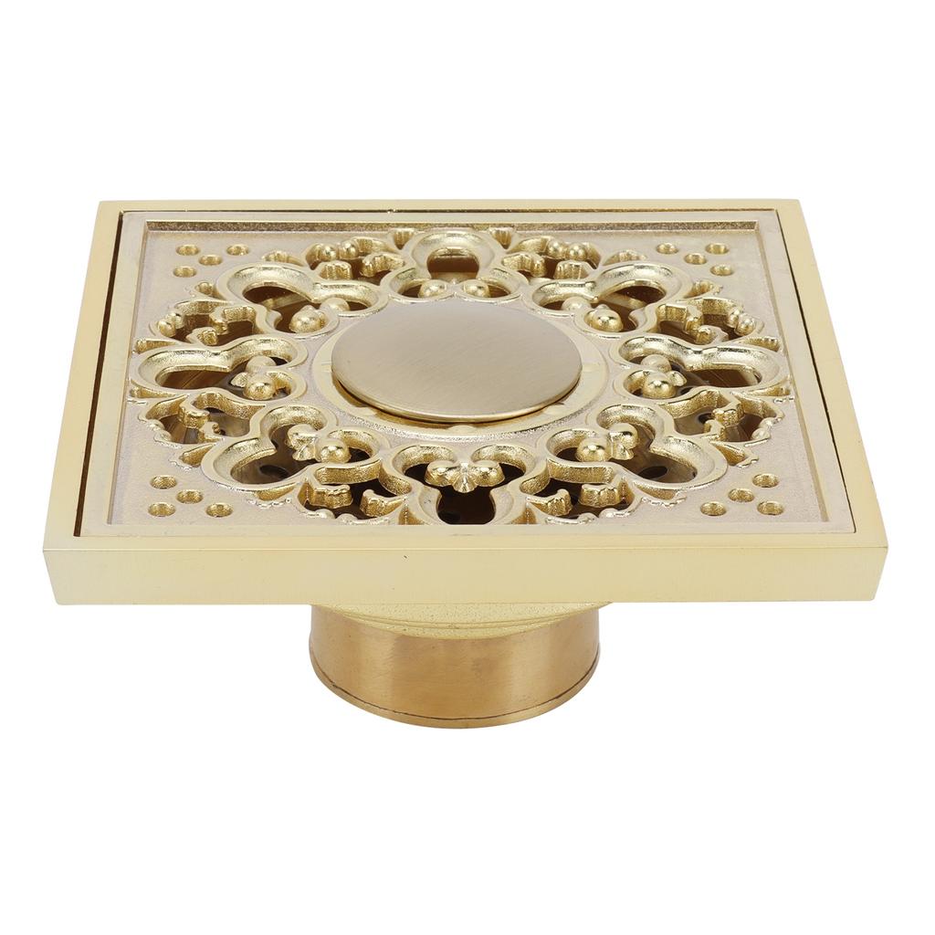 Gold Floor Drain Set Bathroom Toilet Deodorant AntiOdor AntiClogging Strainer Accessory(Shallow