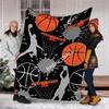 Basketball Theme Printed Blanket - Perfect for Couch, Bed, Travel & Outdoor Use | Machine Washable, Cozy & Durable.