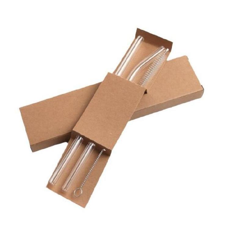 Glass Straw Drinking Straw Reusable Straw with Cleaning Brush Juices Straw Glass Straw Set Drink Straw for Drinking