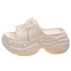 Thick Bottom 2025 Beach New Open-toed One-word Drag Women Wear Fashionable Non-slip Cool Slippers Summer Versatile Bow