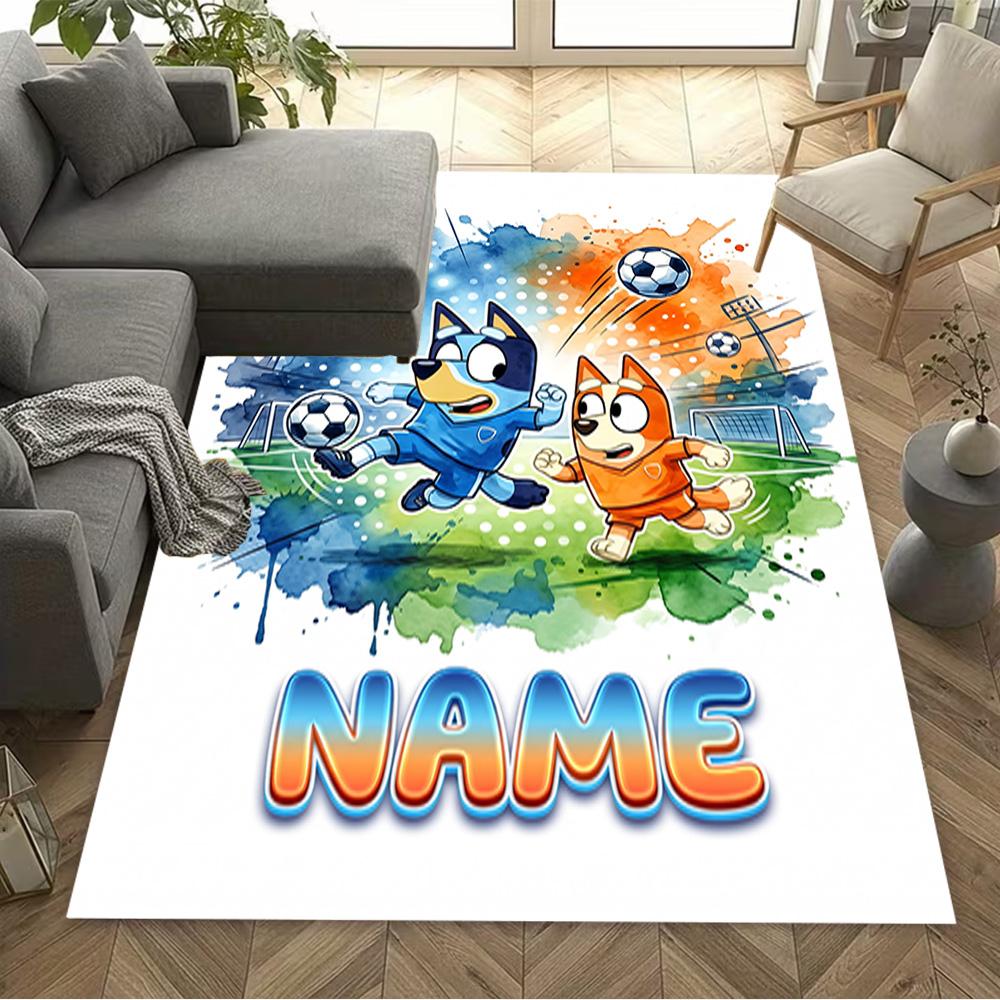 Soccer Fun Personalized Name Floor Mat Design for Bedrooms Foyer Hallway Entryway Anti-slip Rug Office Home Decor Gift for Festivals