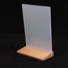 Table Top Wooden Acrylic Sign Holder Display Stand Double Sided, Bottom Load, Portrait Style Menu Paper Ad Photo Picture Frame
