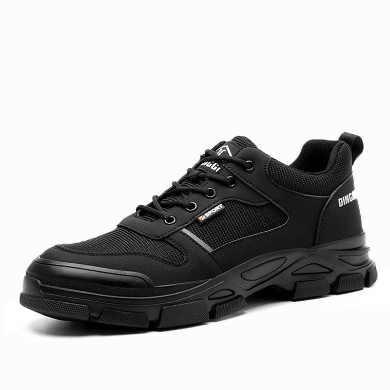 

мужская мода дышащие стальные подноски рабочая защитная обувь сетка лето рабочие ботинки безопасности дизайнерская обувь защита 270 темно серый