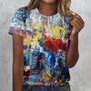 Vintage Oil Painting 3D Print T-Shirts Women Casual O-Neck Short Sleeve T Shirt Harajuku Tees Streetwear Y2k Top Female Clothing