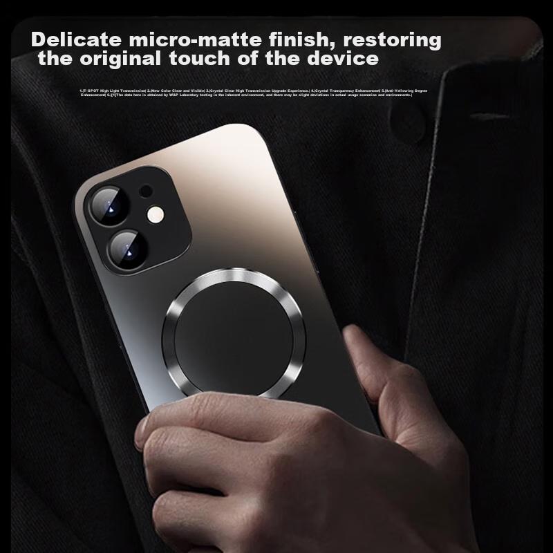 NEYAA AG FrostedIPhone 11 Case, IPhone 11 Protective Cover, MagSafe Magnetic Charging, Ultra-Thin Frosted Full Protection Anti-Drop, Graphite Black