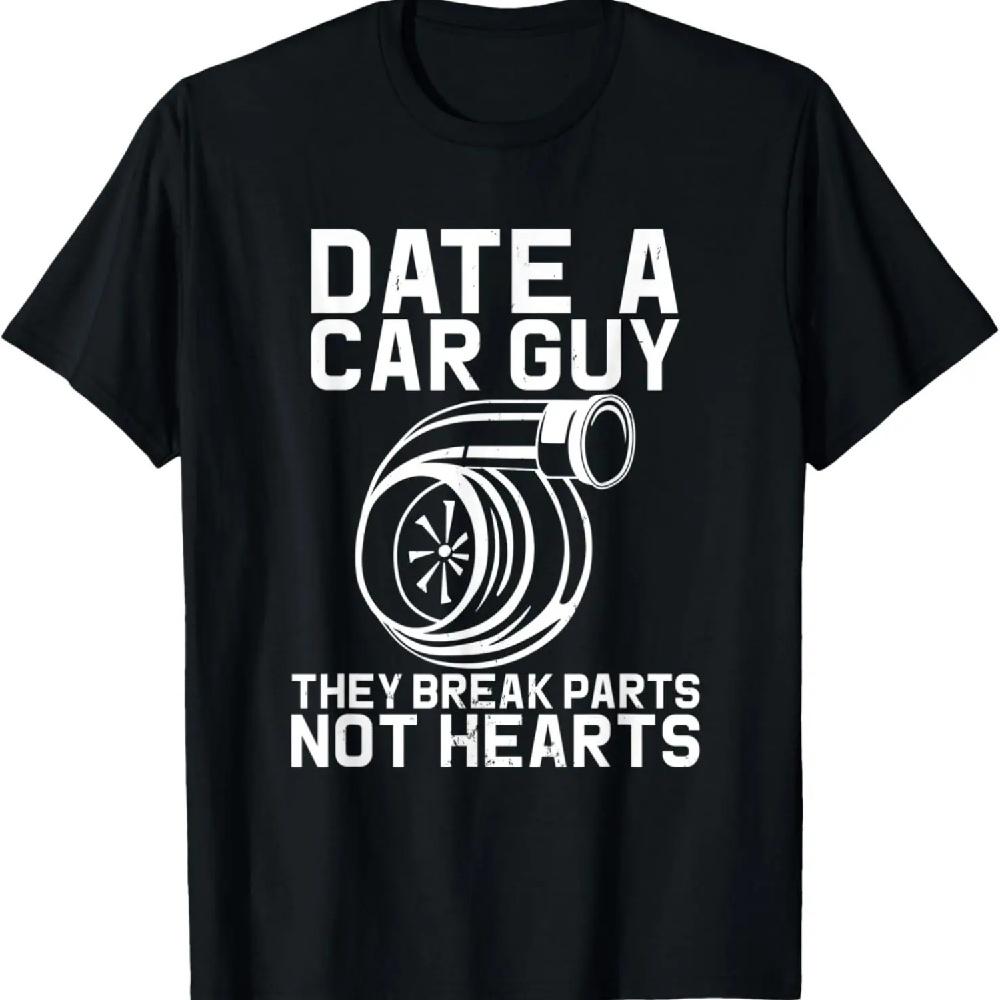 Car Boyfriend Turbo Boost Auto Husband Dad Funny Mechanic T-Shirt