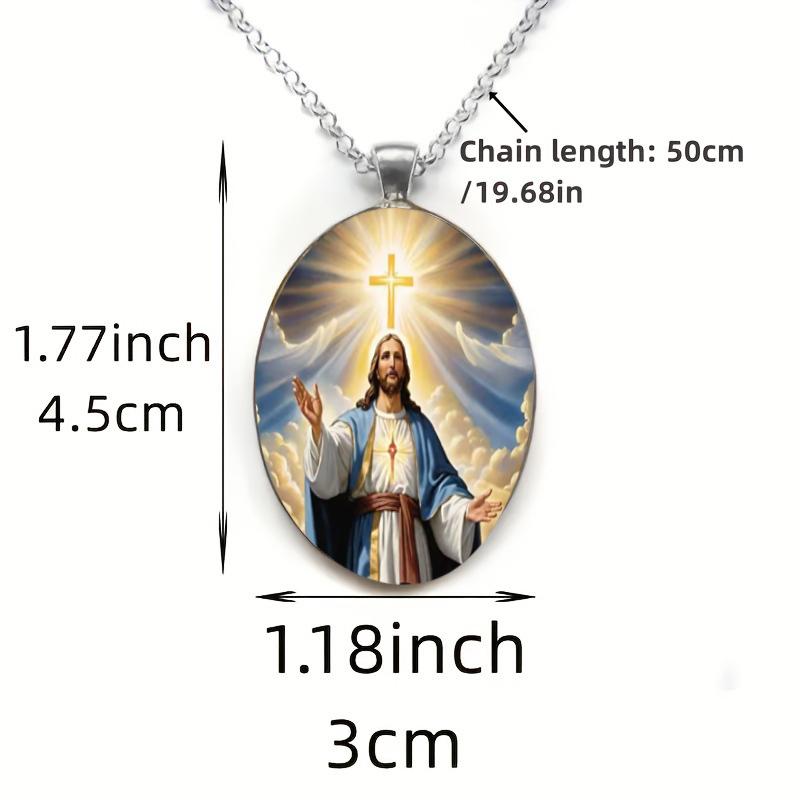 Un Collier Croix de Jésus Symbolise l'Amour Divin, la Foi et les Bénédictions Quotidiennes, Signifiant la Protection Divine.