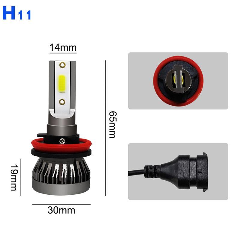 Car Led Headlight Mini Fanless Integrated H4 Headlight H11H7LED Fog Light