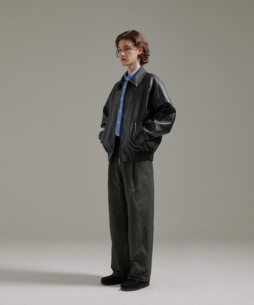 BLANKROOM Made Belted Pants_Dark Green