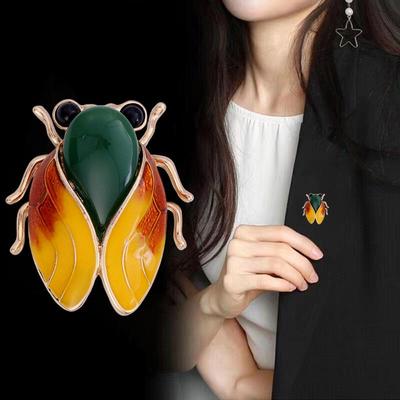 1/2 Stück Vintage Zikaden Brosche für Damen Herren Insekten Broschen Anstecknadeln Schmuck Zubehör Party Geschenke 2026