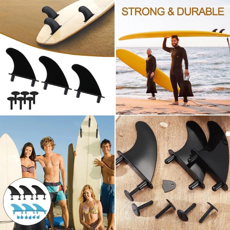 3Pcs TPU Soft Tops Surfs Fins Replacement Soft Surfboard Fins Tail Fins