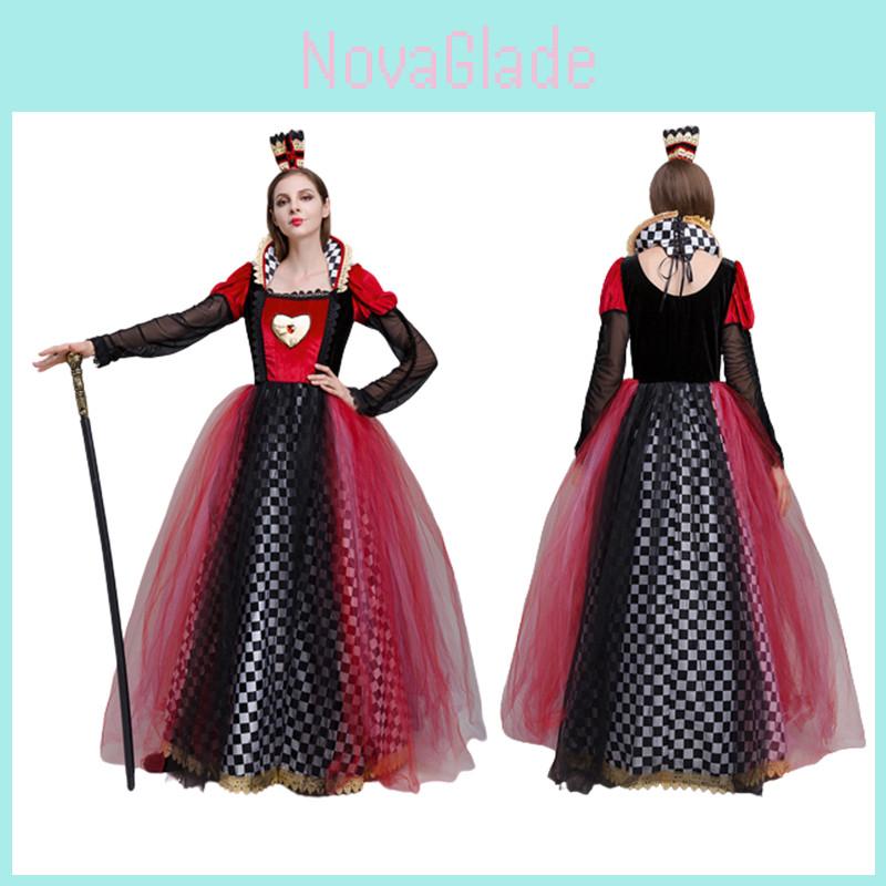 Alice In Wonderland Queen Of Hearts Halloween Costume Vintage Unique Look
