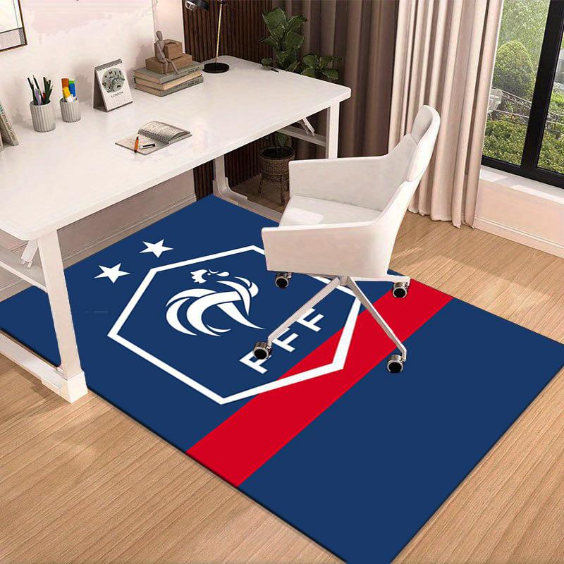 France Soccer Club Emblem Printed Area Rug for Office, Chair Rug, Decorative Carpet Floor Mat, Large Size Fan Gifts Christmas Gifts
