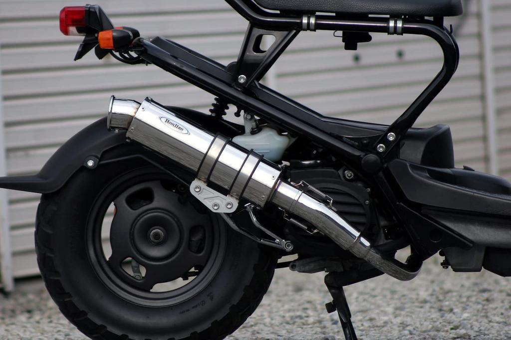 Realize Exhaust System for Honda Zoomer Stainless Full Exhaust Full Exhaust Custom Instructions Part (JBH-AF58, BA-AF58) (2001-2012 Models) - Silver,