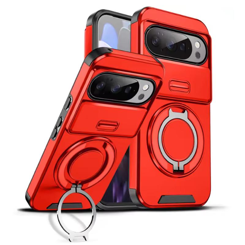 Armor Funda For Google Pixel 10 9 Pro XL 10Pro Magnetic Ring Bracket Case For Pixel 9A 8A 7 P Pixel 10A Slide Lens Protect Cover