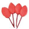 40Pcs Nylon Artificial Silk Rose Leaves Single Leaf Wired Stem Artificial Green Leaves DIY Crafts Floral Decoration Leaf