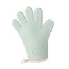 Thickened Silicone Anti Scalding Oven Glove Heat Resistant Silicone Cooking Glove for Microwave Oven Toaster Mint Green