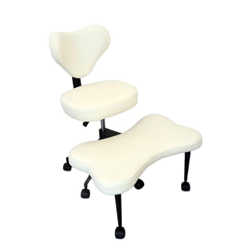 

Sheep Cake Fluff Meditation Chair: Ergonomic Yoga and Office Stool with Backrest for Cross-Legged and Kneeling Positions. темно-серого