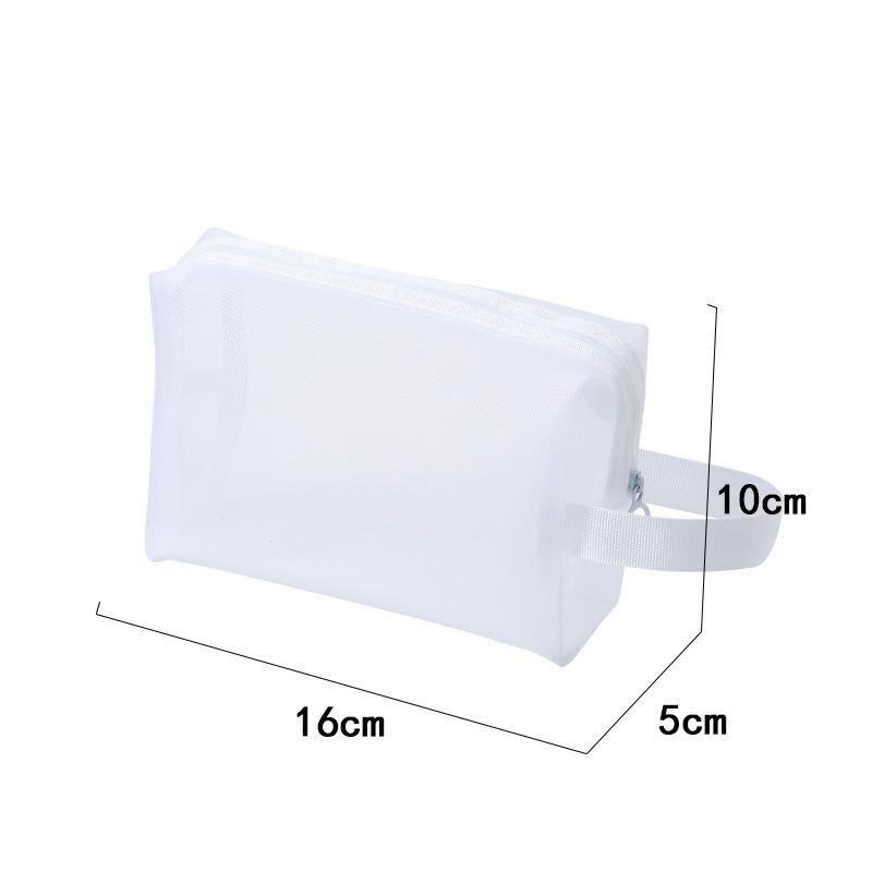 Large Capacity Mesh Makeup Bag Makeup Storage Pouch 1PC Black Layer Travel Cosmetic Bag Travel Toiletries Cosmetic Storage Bags