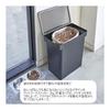 Sealed Pet Food Stocker Nooks 12kg with Measuring Cup Black Yamazaki Jitsugyo With Casters Dog Cat Food Large Capacity Simple Slim