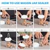 Mason Jar Vacuum Sealer Kit Portable Mason Jar Vacuum Sealing Machine Food Storage Canning Jar Sealer with Manual Air Pump Tools
