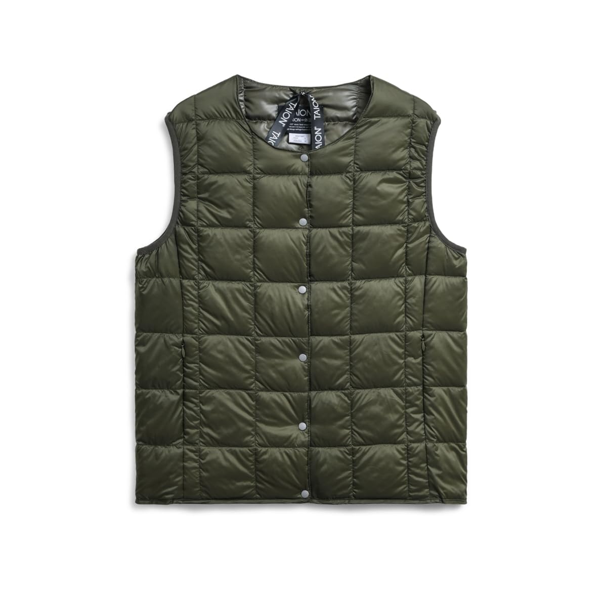 

TAION Crew Neck Button Inner Down Vest Women s (TAION-W004)