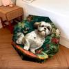 Shih Tzu pattern, automatic folding umbrella, portable and foldable design, 8 ribs, a Christmas or birthday gift.