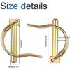 Shaft Locking Pin, Set Of 4 8 Mm Galvanized Round Ring Wire Locking Pin Safety Coupling Pin Suitable For Tracks, Farms, And Lawns