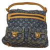 LOUIS VUITTON 2005 M95048 Monogram Denim Baggy GM Handbag blueUsed
