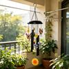 Chicken Wind Chime for Outside Rustic Metal Rooster Sunflower Wind Chime for Garden Patio Porch Lawn Yard Decor Gifts for Women Men Mother