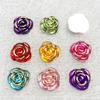 Mix 40pcs 15mm Rose Flower Resin Crystal Stones Flatback Rhinestone for DIY Craft Clothes Decoration -A40A