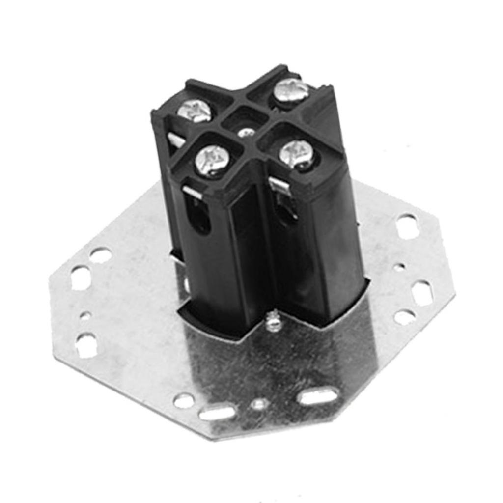 4 Prong Metal Outlet Octagon Design Electrical Socket Heavy Duty Construction Easy Mounting for Recreational Vehicles