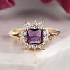 Classic Copper Alloy Zircon Ring Ladies Jewelry Wedding Promise Party Gift
