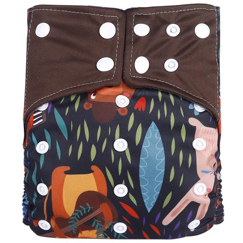 Breathable Bamboo Charcoal Cloth Diaper For Babies Featuring Reusable Pocket Style
