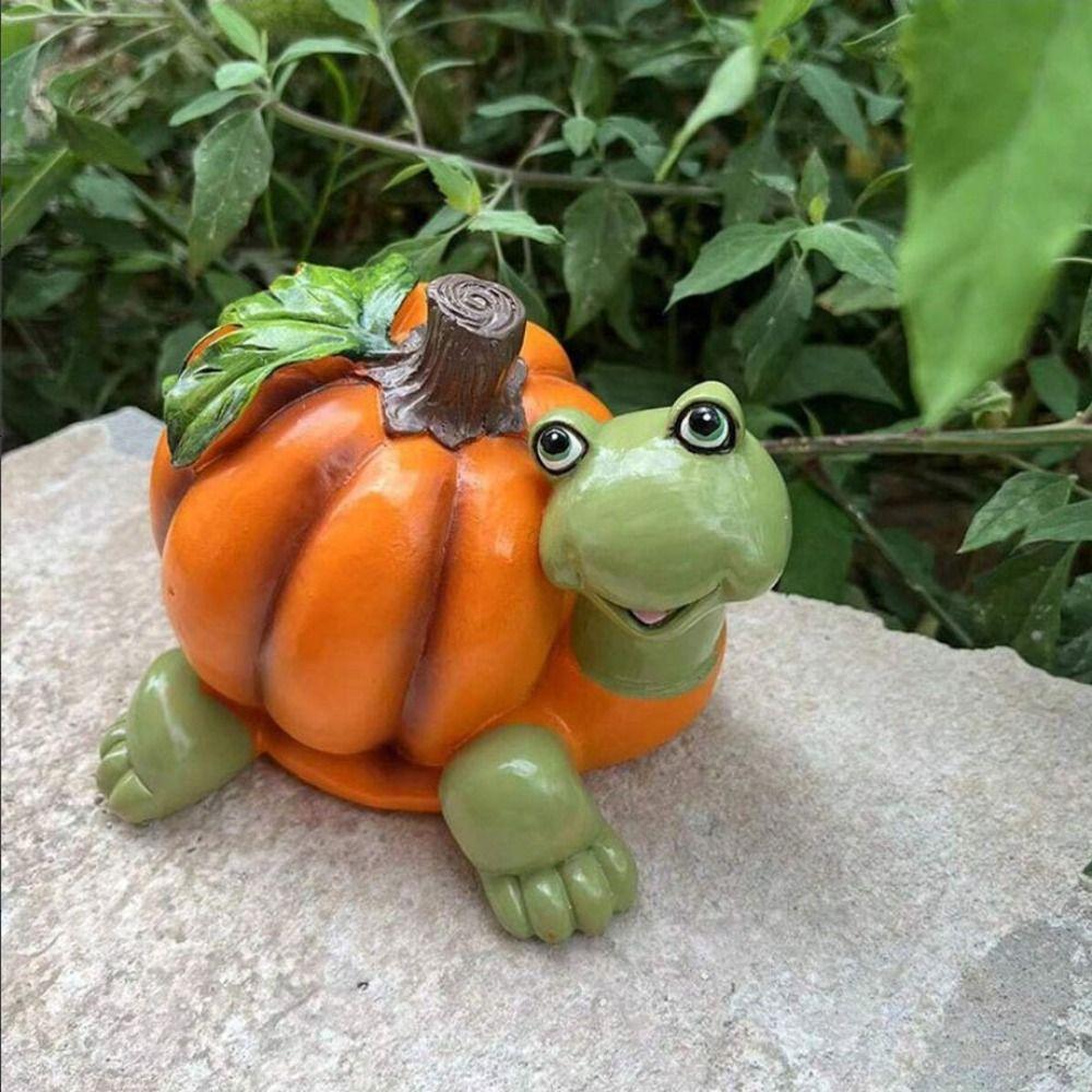 Vivid Animal Head Sculpture Resin Miniature Figurine Ornament Halloween Pumpkin Owl Statue Desktop